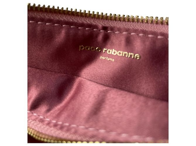 Clutch Paco Rabanne Pure XS in velluto rosa - vista 4