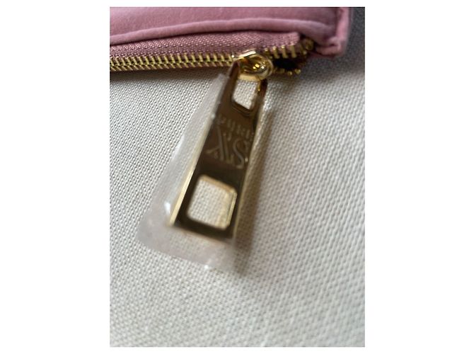 Clutch Paco Rabanne Pure XS in velluto rosa - vista 6