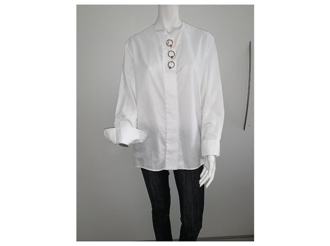 Top de algodón blanco Balenciaga - vista 11