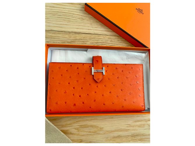 Hermès Bearn Wallet Orange - view 3