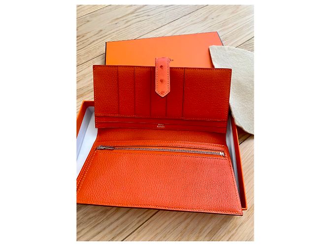 Hermès Bearn Wallet Orange - view 5