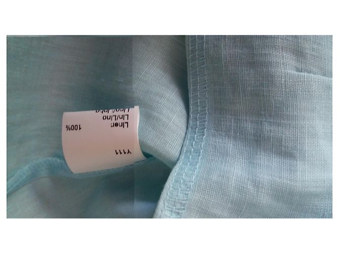 Chemisier Gerard Darel en lin bleu Taille L - vue 5