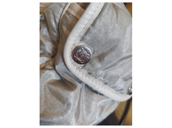 Triomphe Borsa Céline Triumph Button Argento Bianco Pelle Silver hardware - vista 2
