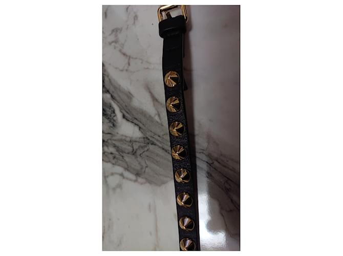 Braccialetto Givenchy in pelle nera Nero - vista 3