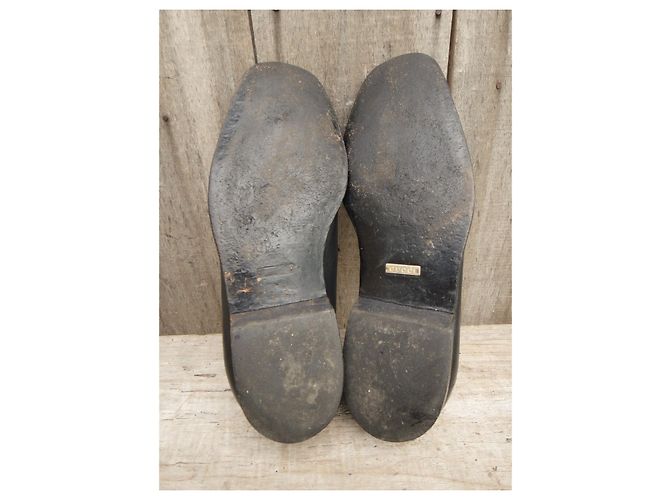 Mocassini Gucci in pelle nera 45 fr 44 it Nero - vista 3