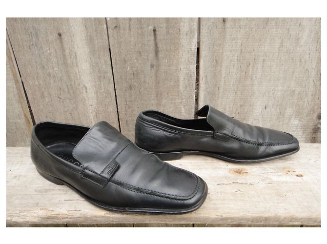 Mocassini Gucci in pelle nera 45 fr 44 it Nero - vista 5