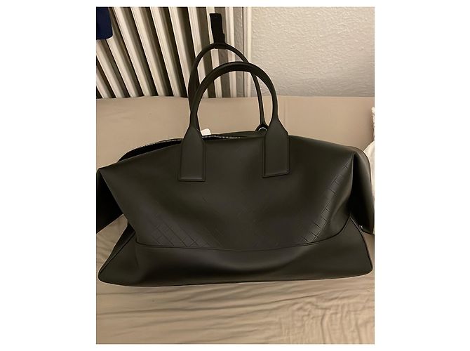 Borsa da viaggio Bottega Veneta in pelle nera Nero - vista 2