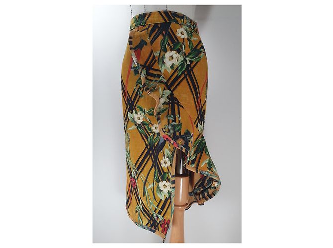 Autre Marque Falda vaquera con volantes PatBO Moana Multicolor - vista 2