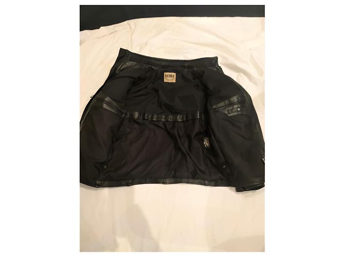 Autre Marque Giacca da Moto SOBIRAC in Pelle Nera XL Nero - vista 3
