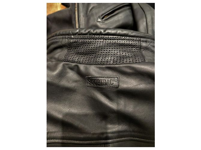 Autre Marque Giacca da Moto SOBIRAC in Pelle Nera XL Nero - vista 6