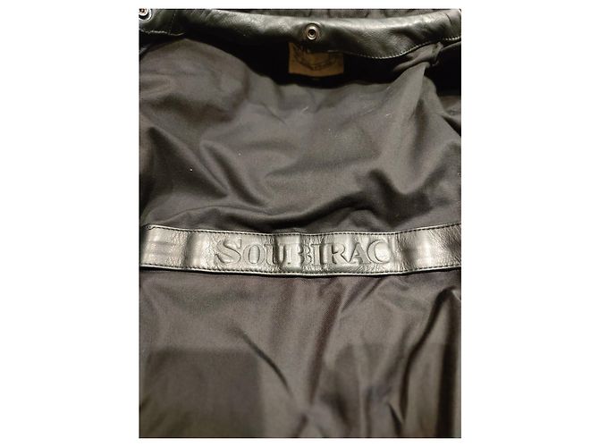 Autre Marque Giacca da Moto SOBIRAC in Pelle Nera XL Nero - vista 8