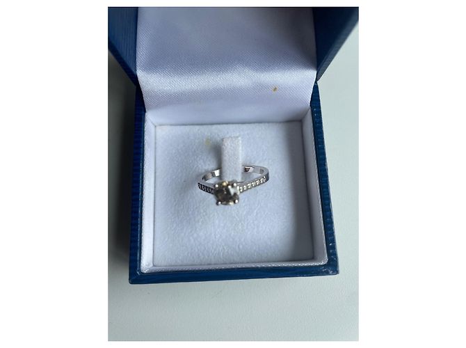 Autre Marque gelber Diamant-Solitär Silber - Ansicht 3