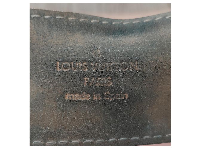Louis Vuitton Azur Damier Gürtel mit Beutel Weiß Beige Grau - Ansicht 2