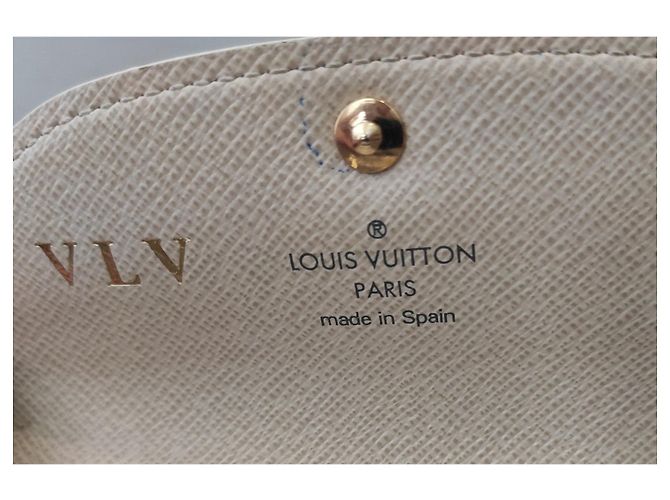 Louis Vuitton Azur Damier Gürtel mit Beutel Weiß Beige Grau - Ansicht 5