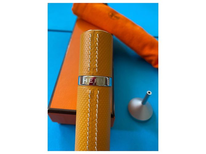 Custodia per vaporizzatore in pelle Hermès Swift gialla Giallo - vista 5
