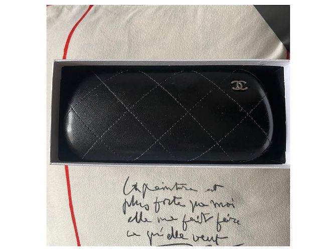 Autre Marque Chanel Sonnenbrille schwarz mit Gläsern und Metallbügeln - Ansicht 5