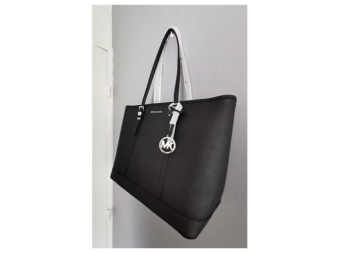 Borsa shopping Michael Kors XL GM in pelle nera Nero - vista 10