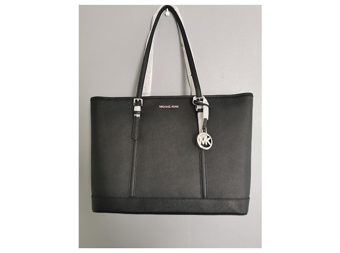 Borsa shopping Michael Kors XL GM in pelle nera Nero - vista 5