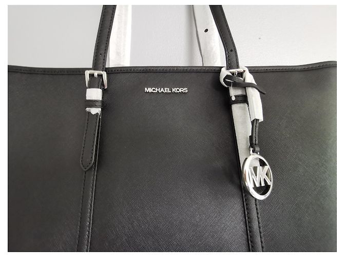 Borsa shopping Michael Kors XL GM in pelle nera Nero - vista 7