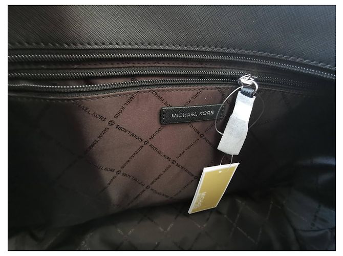 Borsa shopping Michael Kors XL GM in pelle nera Nero - vista 8