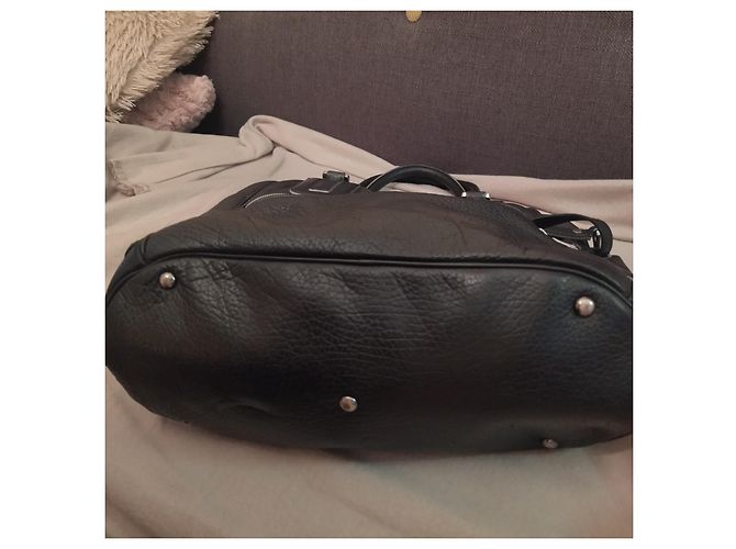 Légende Borsa a mano Longchamp in pelle nera granulata Nero - vista 3