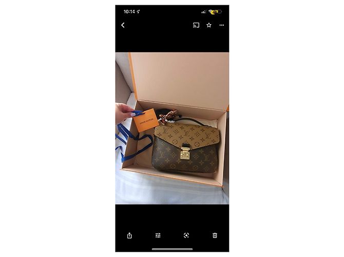 Louis Vuitton Pochette Metis Monogram Reverse Caramel Caramello - vista 6