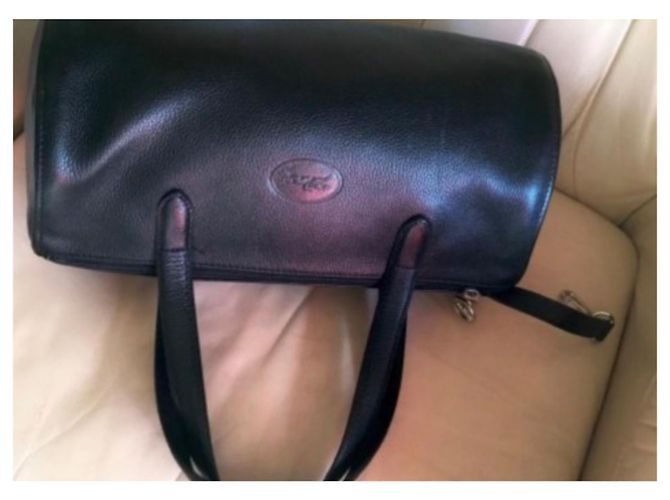 Longchamp Borsa Polochon in pelle nera Nero - vista 3