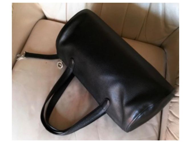 Longchamp Borsa Polochon in pelle nera Nero - vista 4