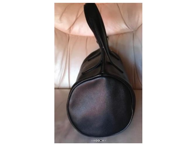 Longchamp Borsa Polochon in pelle nera Nero - vista 5