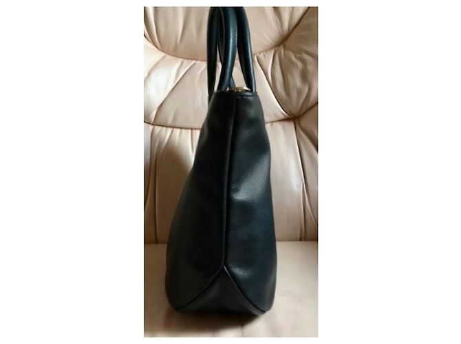 Borsa Tote Longchamp in pelle blu marina Blu navy - vista 4