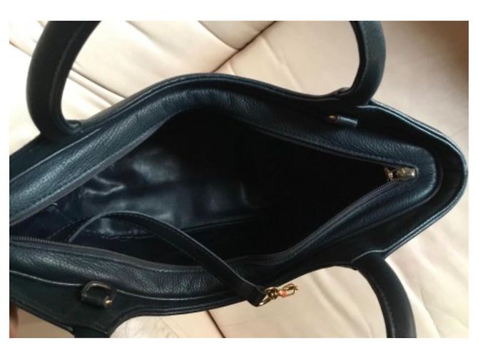 Borsa Tote Longchamp in pelle blu marina Blu navy - vista 6