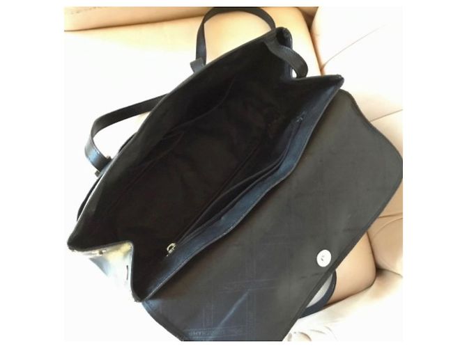 Borsa tote Longchamp in pelle foulonné nera Nero - vista 6