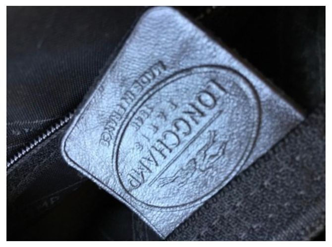 Borsa tote Longchamp in pelle foulonné nera Nero - vista 7