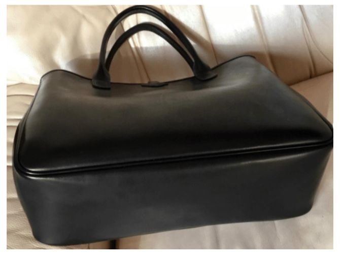 Longchamp Roseau Borsa Tote in Pelle Nera Nero - vista 5