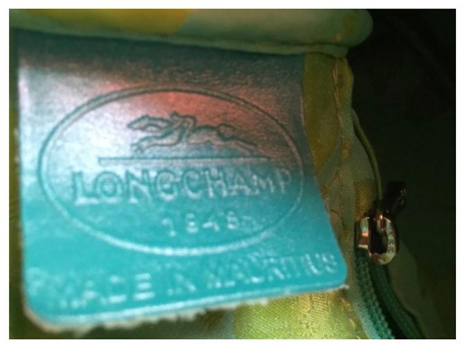 Longchamp Roseau Borsa Tote Verde in Pelle Croco - vista 3