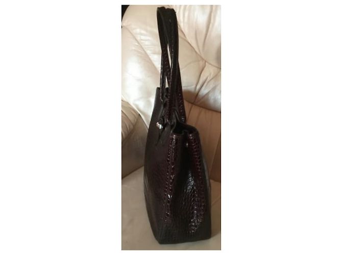 Longchamp Roseau Ledertasche Dunkelbraun - Ansicht 5