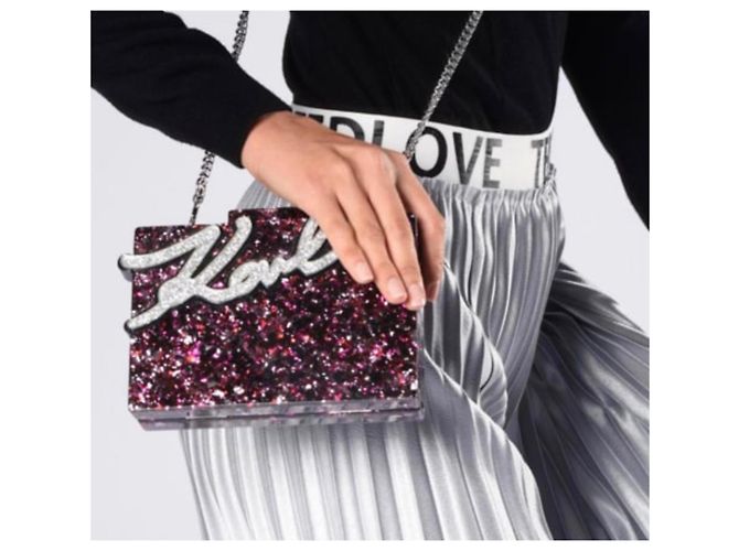 Karl Lagerfeld Pochette Minaudière Karl Metallica Metallico - vista 5