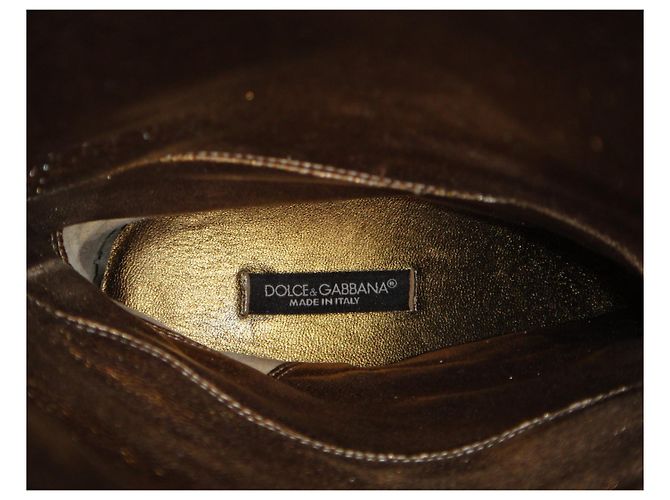 botas Dolce & Gabbana p 39,5 Castaño - vista 7