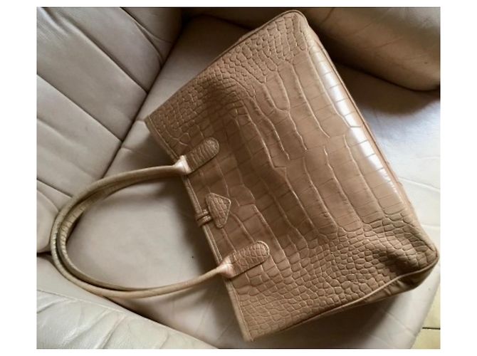 Longchamp Roseau Ledertasche Creme - Ansicht 4