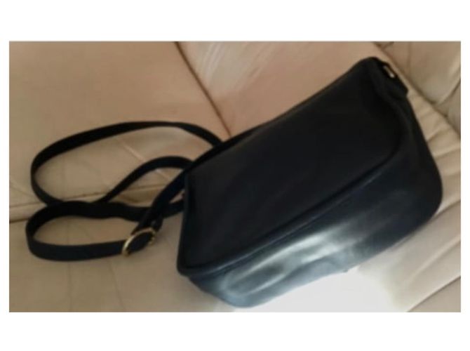 Longchamp Umhängetasche aus Leder Marineblau - Ansicht 3