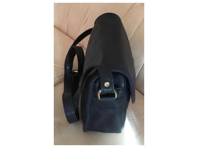 Longchamp Umhängetasche aus Leder Marineblau - Ansicht 4