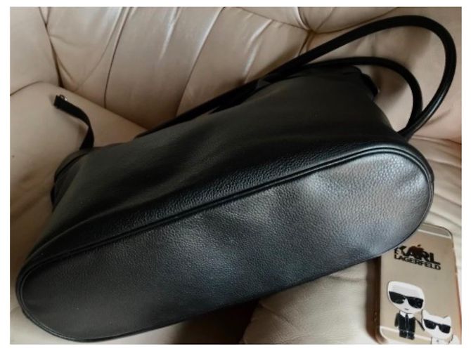 Longchamp Borsa Tote in pelle nera Nero - vista 2