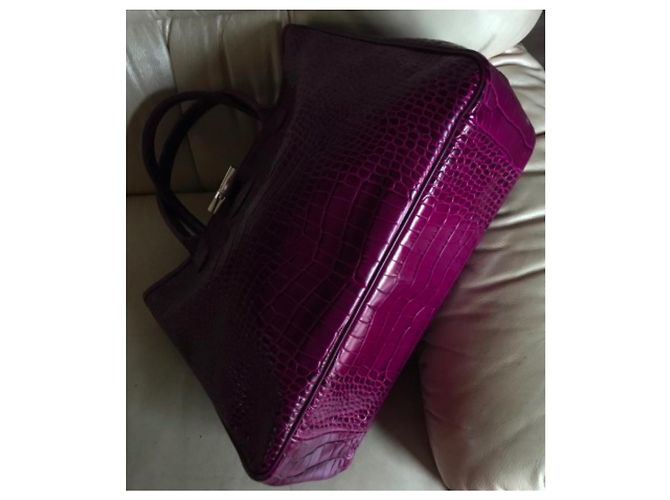Longchamp Roseau Borsa Tote in vitello con stampa cocco viola Porpora - vista 2