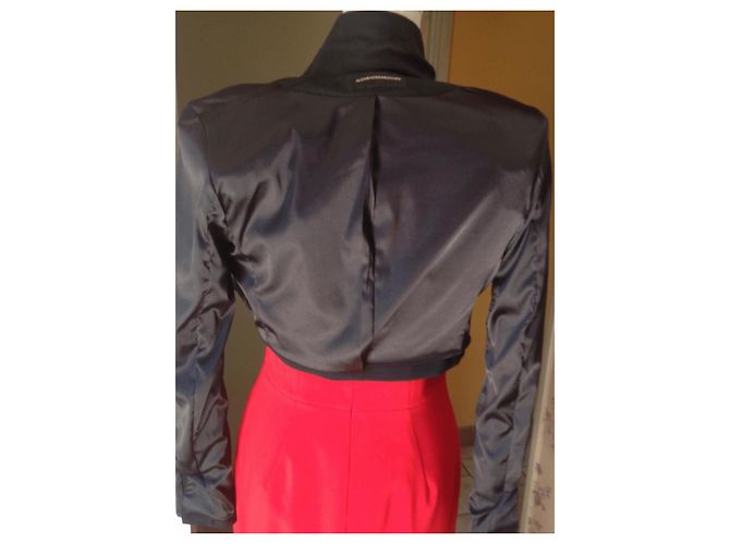 Giacca spencer Alexandre Vauthier in crepe nera Nero - vista 3