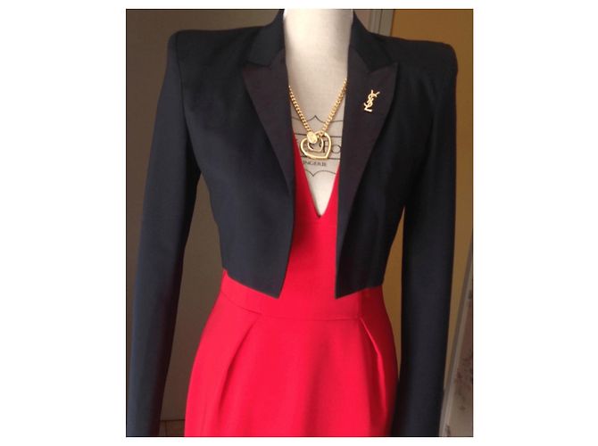 Giacca spencer Alexandre Vauthier in crepe nera Nero - vista 7