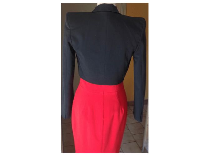 Giacca spencer Alexandre Vauthier in crepe nera Nero - vista 8