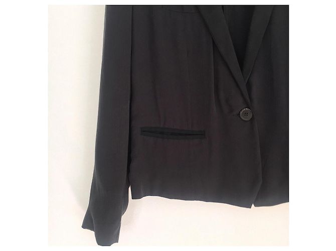 Isabel Marant Etoile Harlow Jacke Schwarz Viskose - Ansicht 4