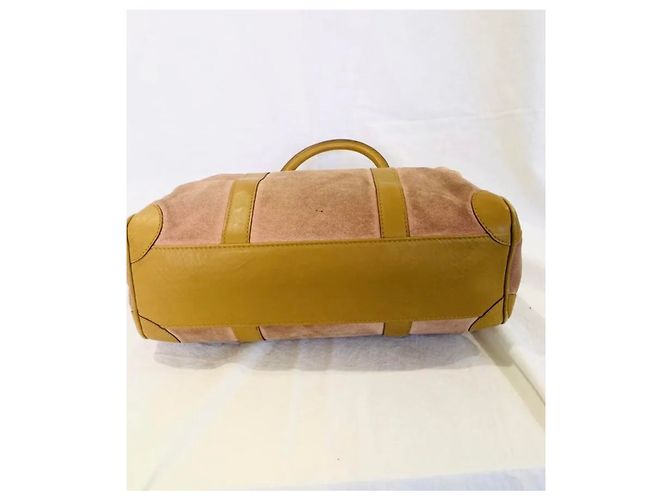 Ophidia Borsa Gucci Boston Rosa in Camoscio e Pelle - vista 15