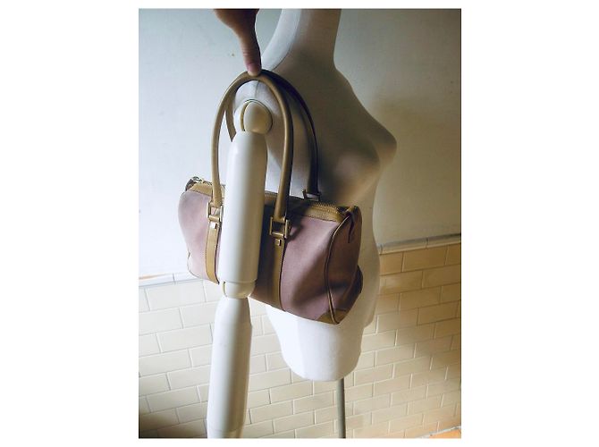 Ophidia Borsa Gucci Boston Rosa in Camoscio e Pelle - vista 17