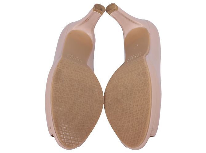 Stuart Weitzman Décolleté Peep Toe in Pelle Rosa - vista 5